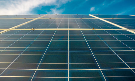 Panel installation on rooftops. Solar solutions for green living. Power from solar is renewable....