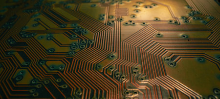 Circuit board, electronic motherboard. Digital engineering concept, hi-tech technology concept. Tech...
