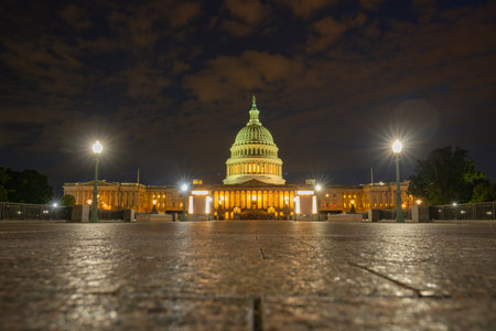 The Capitol symbol of democratic. Independence Day. The United States Capitol governance. Congress in Washington, DC. American democracy. The Capitol historic building. Capitol on skyline.の写真素材