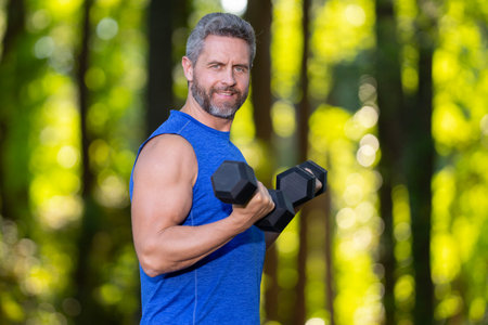 Sport outdoors concept. Fit and healthy sport man workout in park. Healthy sport man concept....