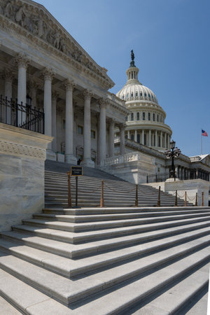 Congress in Washington, DC. Congress is the symbol of American democracy. Congress in Washington, DC.の写真素材