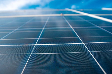 Solar power. Solar panel and sun energy. Electric from sunlight. Energy from the sun powers....