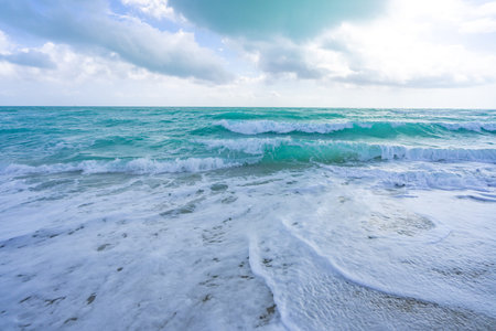 Tranquil ocean wave motion. Summer sea breeze. Sea nature backdrop. Peaceful ocean. Dreamy ocean...