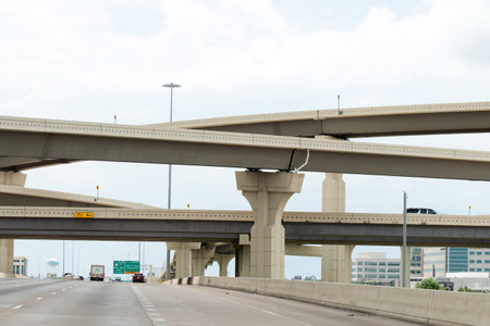 Highway interchange modern urban infrastructure. Highway interchange highlights. Highway interchange...
