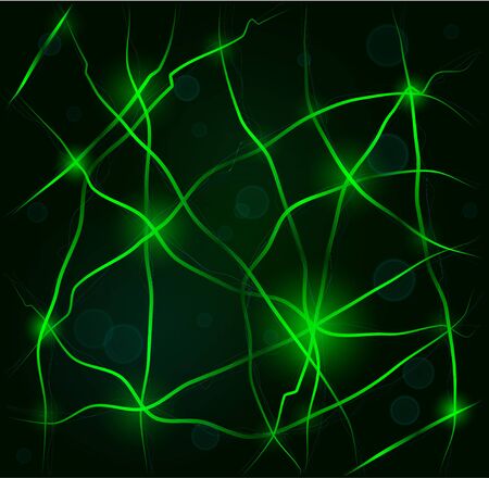 background of green fibers and abstract linesのイラスト素材