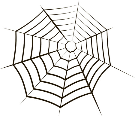 The spiderweb icon. Web symbol. Flat Vector illustrationのイラスト素材