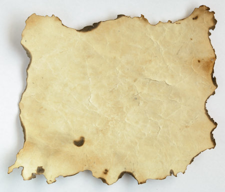 Burnt old paper background with pure free space for text