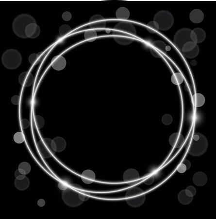 Round shiny frame background. Magic lights background. Vector eps10.のイラスト素材