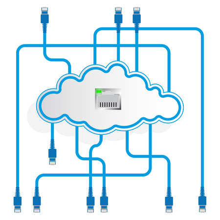 Cloud data storage. Mirroring. Secure data storage. Worldwide networkのイラスト素材
