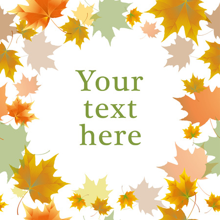 Seamless background pattern of autumn leaves. Falling Leavesのイラスト素材