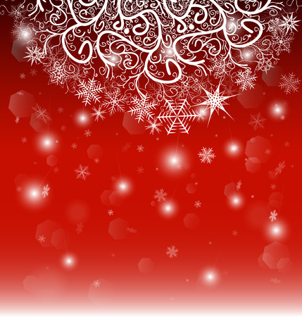 New Year Eve and Christmas background with snowflakes and snow drifts.のイラスト素材