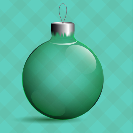 Transparent Christmas ball. Glass Christmas tree Toy. Red transparent ball isolated. Elements of Christmas designのイラスト素材