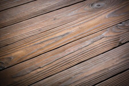 dark wood texture. background old panels. Diagonal positionの写真素材