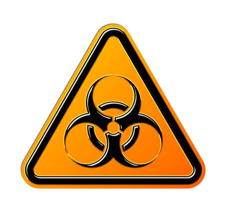 Biohazard symbol sign of biological threat alertのイラスト素材