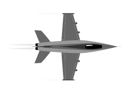 Military aircraft stormtrooper. Air defense or attack. Fast delivery or transportation.のイラスト素材