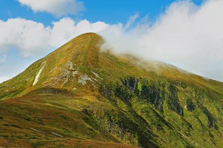 The highest mountain in Ukraine - the Goverla mountain in Carpathian mountains in Ukraine