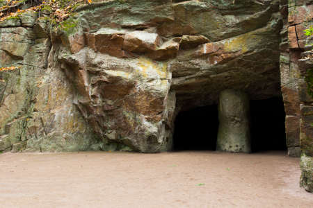 A grotto in Sofiyivsky Park in Uman, Ukraineの写真素材