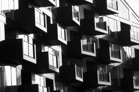 Copenhagen, Denmark - 26 September, 2017: Modern residential buildings in Copenhagen. Architectural...