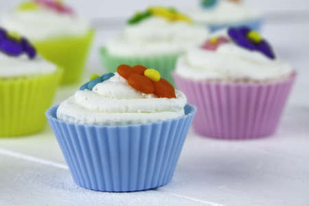 Spring Flower Cupcakesの写真素材