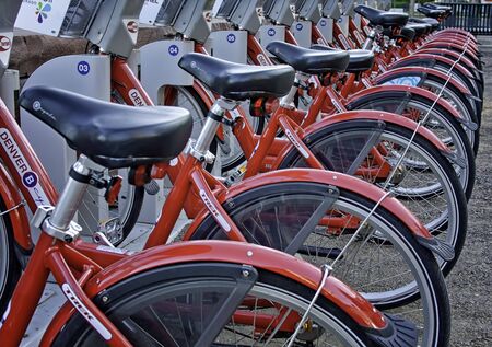 Denver B-Cycle Station Close Upのeditorial素材