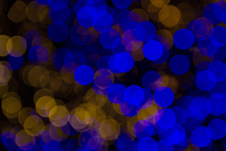 Blue and white lights bokeh