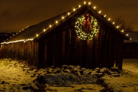 2012 Denver Botanical Gardens Trail of Lights Christmas light display at Chatfieldのeditorial素材