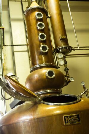 Breckenridge Distillery copper still to make whiskey and vodkaのeditorial素材