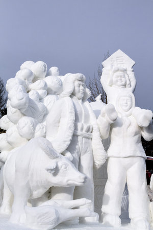 2013 Budweiser International Snow Sculpture Championship in Breckenridge, Coloradoのeditorial素材