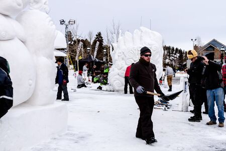2013 Budweiser International Snow Sculpture Championship in Breckenridge, Coloradoのeditorial素材