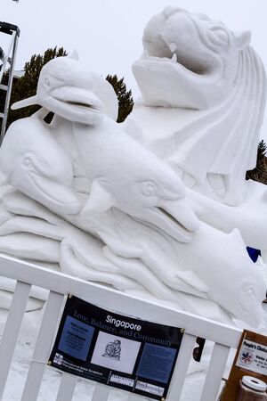 2013 Budweiser International Snow Sculpture Championship in Breckenridge, Coloradoのeditorial素材