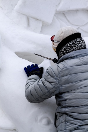 2013 Budweiser International Snow Sculpture Championship in Breckenridge, Coloradoのeditorial素材