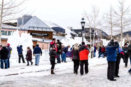 2013 Budweiser International Snow Sculpture Championship in Breckenridge, Coloradoのeditorial素材
