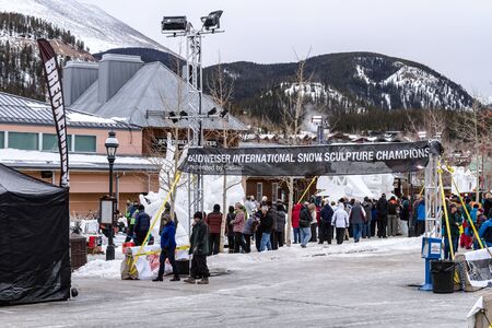 2013 Budweiser International Snow Sculpture Championship in Breckenridge, Coloradoのeditorial素材