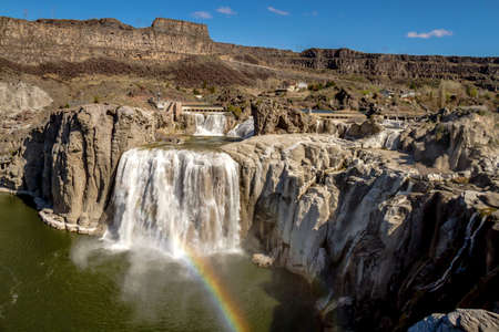 Scenic attraction Shoshone Falls near Twin Falls Idaho, called the Niagara Falls of the Westの写真素材