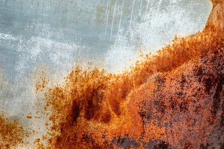 Background of weathered and rusted metal with lines and scratches