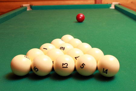 White balls are on the snooker table