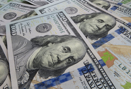 Photos of 100 dollar bills