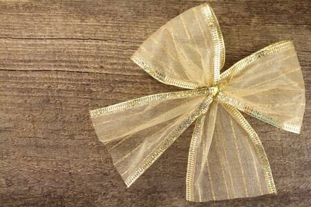 Christmas decorations on the background of woodの写真素材