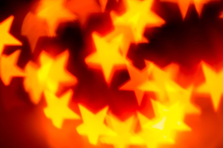 Coloured bokeh Christmas tree garlands (Christmas lights)
