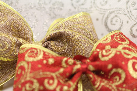 Abstract view of the Christmas bowsの写真素材