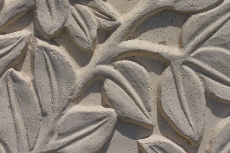 Stone wall imitation of cement - close-up