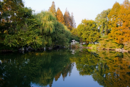 Landscape of West lake  Hangzhou  China の写真素材