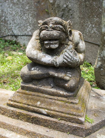 Ancient stone sculpture in the Balinese temple. The island of Bali. Indonesia.の写真素材