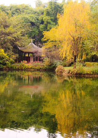 Landscape of chinese park.の写真素材