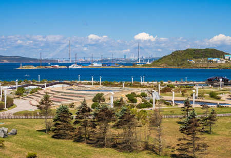 Landscape of the Russky island. Vladivostok, Russia.の写真素材
