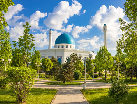 Landscape of Tashkent. Architecture of the capital of Uzbekistan.の写真素材