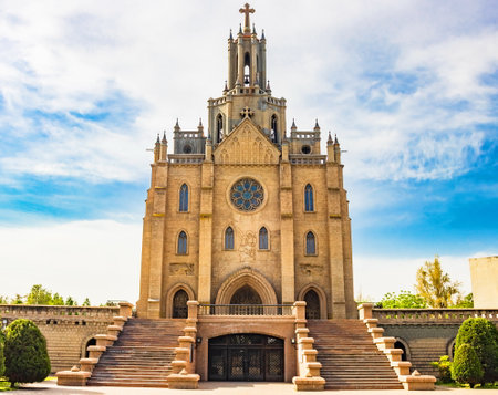 The main Catholic cathedral in Uzbekistan. Tashkent.の写真素材