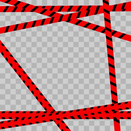 Police Line Red. Vector illustrationのイラスト素材