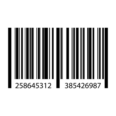 Realistic bar code icon. A modern simple flat barcode. Vector illustration