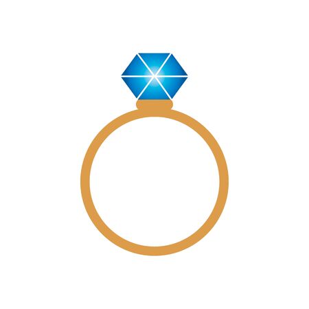 Ring with modern vector style(Gold, diamond). Vector illustration .のイラスト素材
